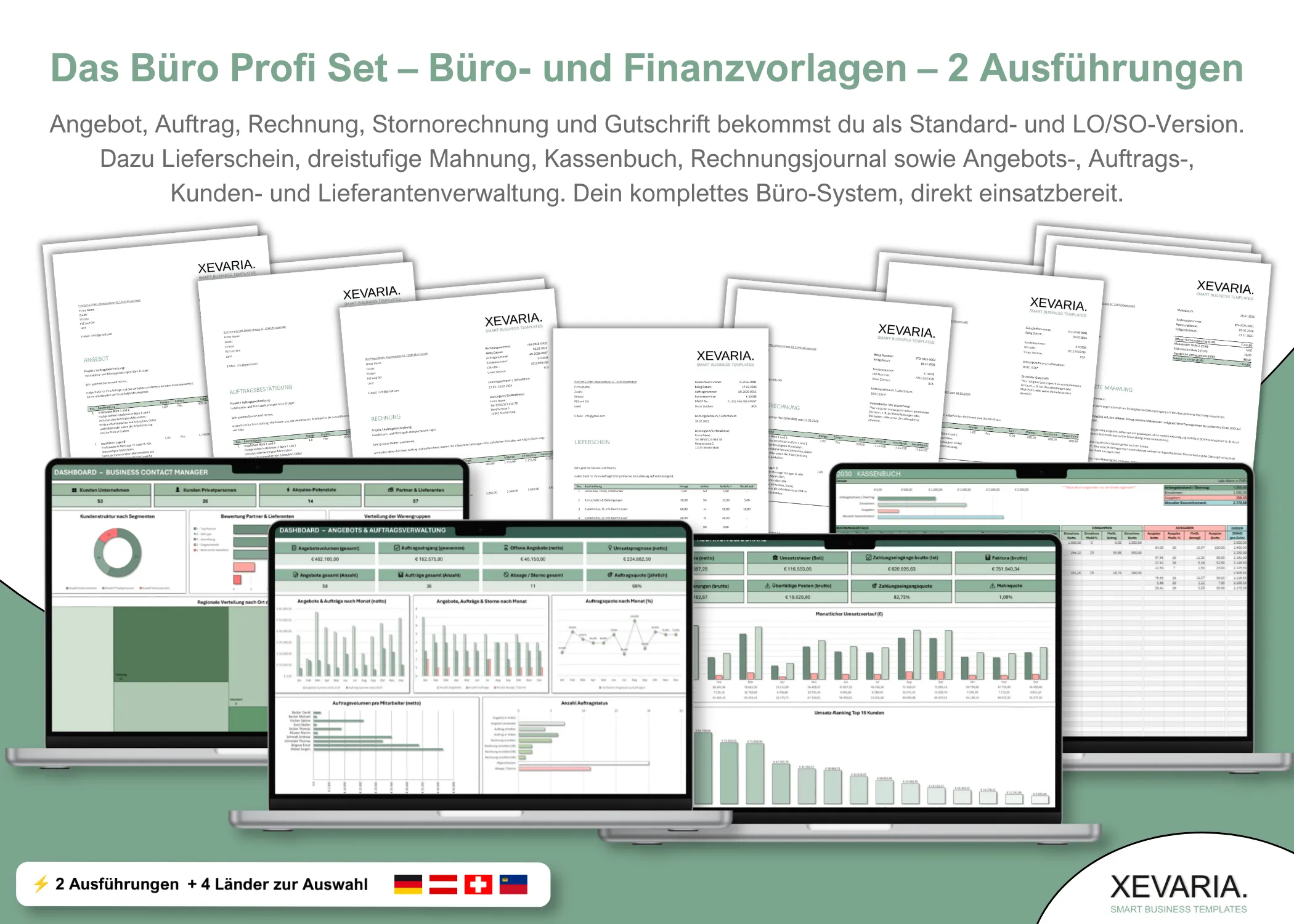 Büro Profi Set – Kassenbuch, Rechnungsjournal, Auftragsverwaltung in Excel