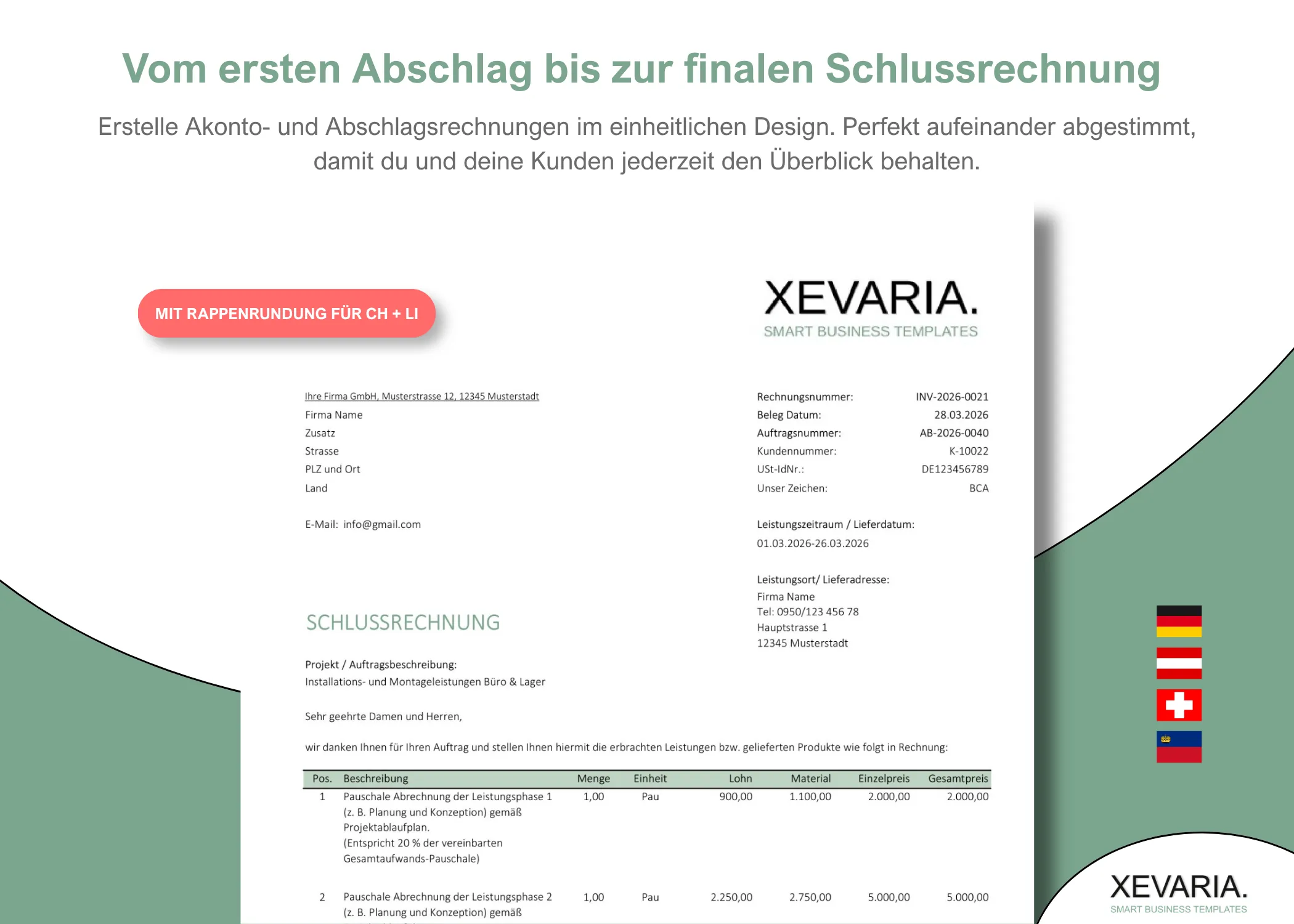 Excel Abschlagsrechnung