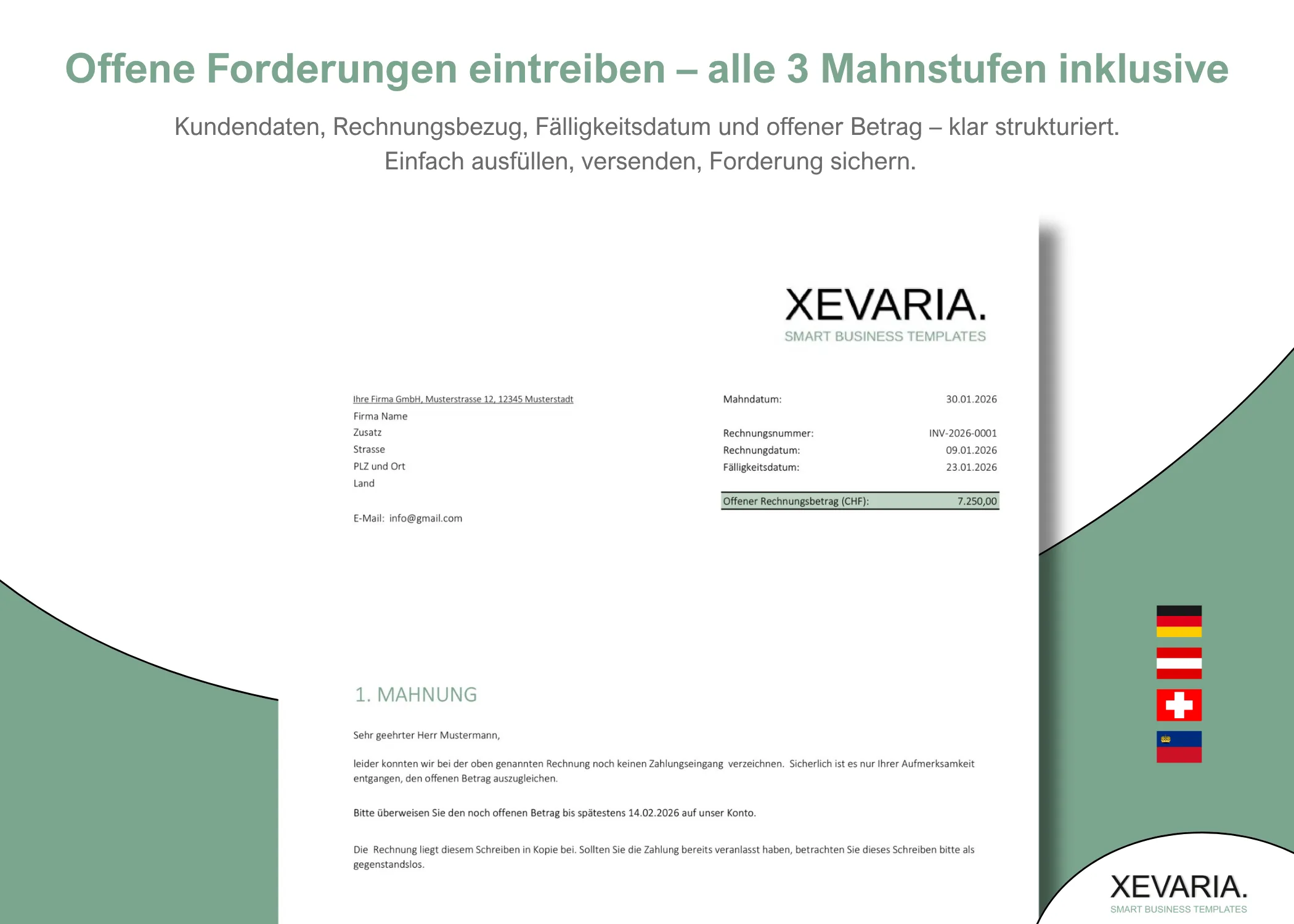 Excel Mahnungsvorlage