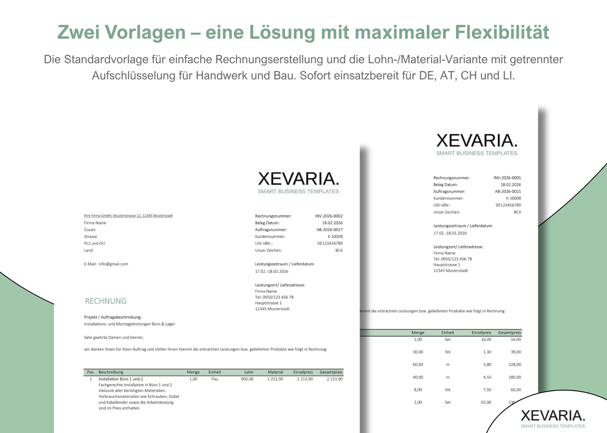 Rechnungsvorlage Excel