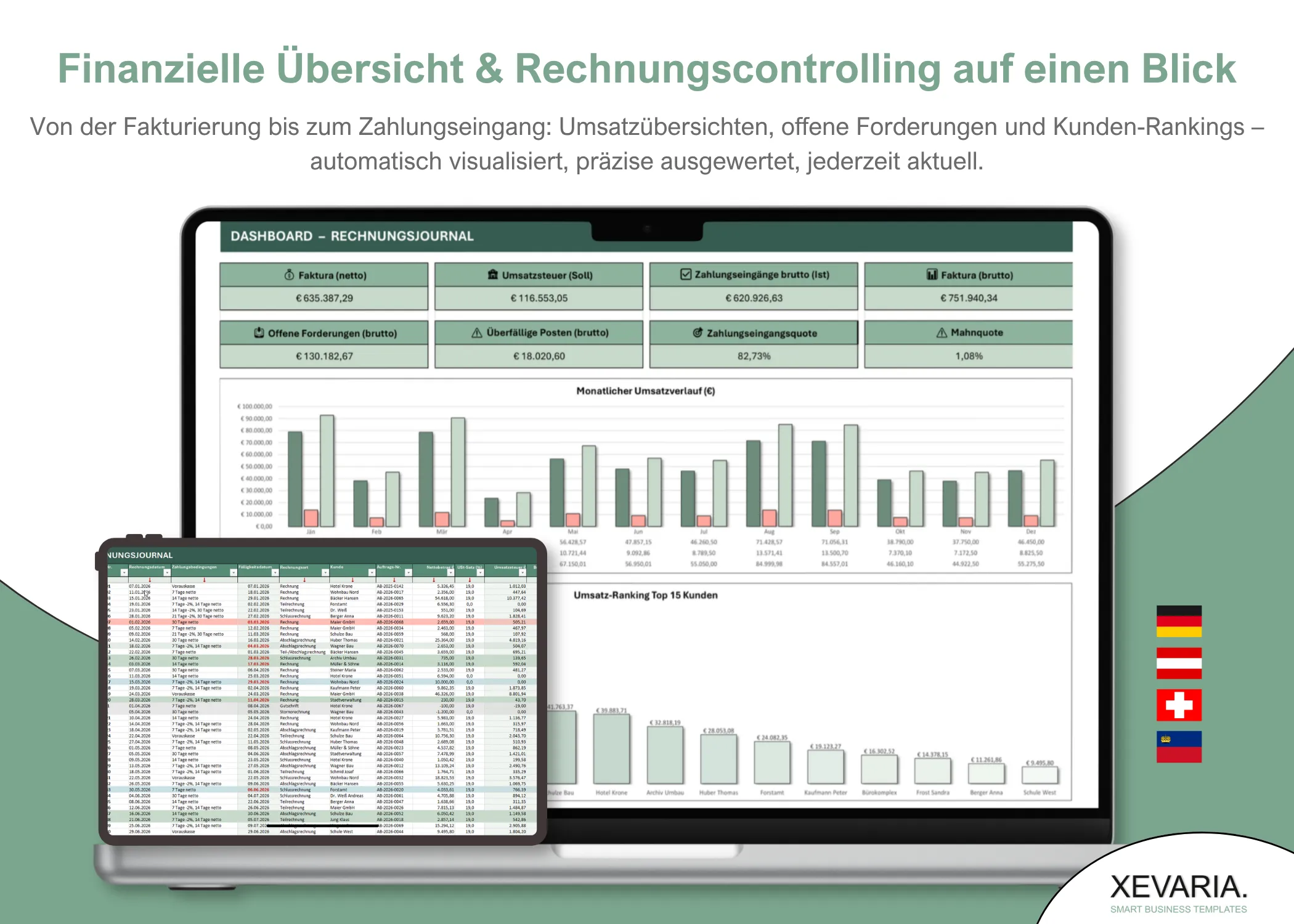 Rechnungsjournal Excel Vorlage